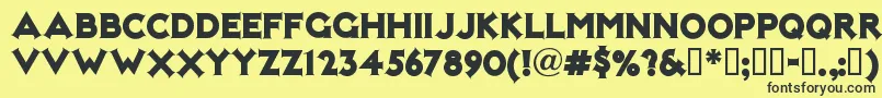 NOTMK    Font – Black Fonts on Yellow Background