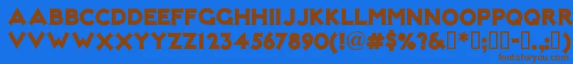 Шрифт NOTMK    – коричневые шрифты на синем фоне