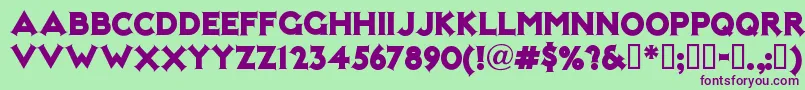 NOTMK    Font – Purple Fonts on Green Background