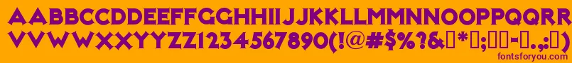 NOTMK    Font – Purple Fonts on Orange Background