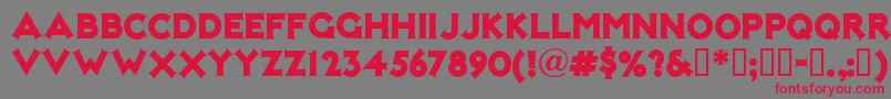 NOTMK   -Schriftart – Rote Schriften auf grauem Hintergrund
