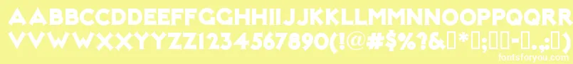 フォントNOTMK    – 黄色い背景に白い文字