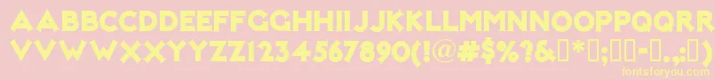 NOTMK    Font – Yellow Fonts on Pink Background