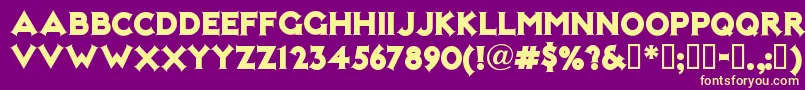 NOTMK    Font – Yellow Fonts on Purple Background