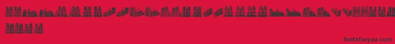 NotreDame Font – Black Fonts on Red Background