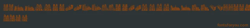 NotreDame Font – Brown Fonts on Black Background