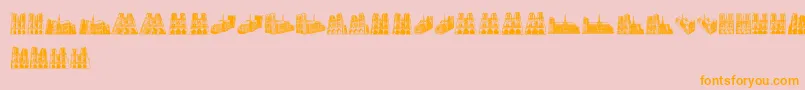 NotreDame Font – Orange Fonts on Pink Background