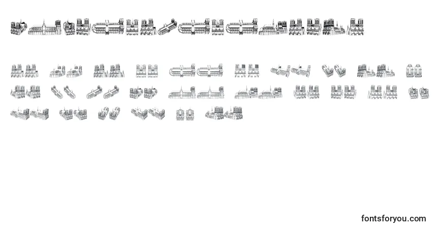NotreDamedeParis font – alphabet, numbers, special characters