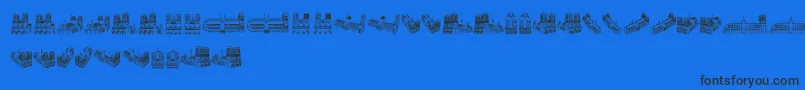 NotreDamedeParis Font – Black Fonts on Blue Background