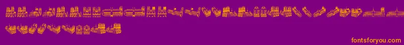 NotreDamedeParis Font – Orange Fonts on Purple Background