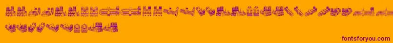 NotreDamedeParis Font – Purple Fonts on Orange Background
