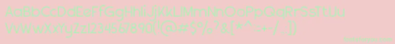NotSoStoutDeco Font – Green Fonts on Pink Background
