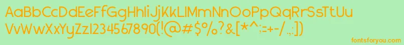 NotSoStoutDeco Font – Orange Fonts on Green Background