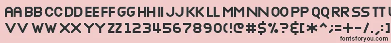NOTTB    Font – Black Fonts on Pink Background