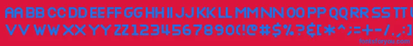 NOTTB    Font – Blue Fonts on Red Background