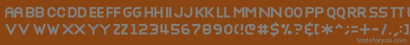 NOTTB    Font – Gray Fonts on Brown Background