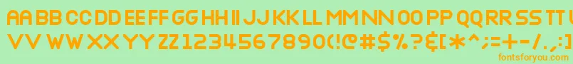 NOTTB    Font – Orange Fonts on Green Background