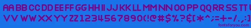 NOTTB    Font – Purple Fonts on Blue Background