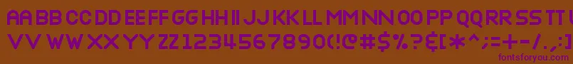 NOTTB    Font – Purple Fonts on Brown Background