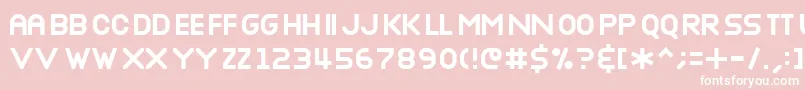 NOTTB    Font – White Fonts on Pink Background