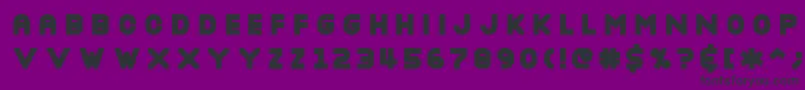Шрифт NOTTBL   – чёрные шрифты на фиолетовом фоне