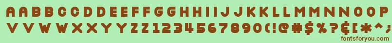 NOTTBL   Font – Brown Fonts on Green Background