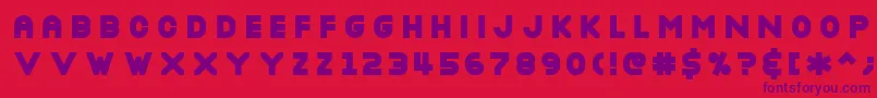 NOTTBL   Font – Purple Fonts on Red Background
