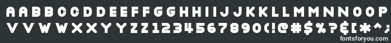NOTTBL  -fontti – valkoiset fontit mustalla taustalla