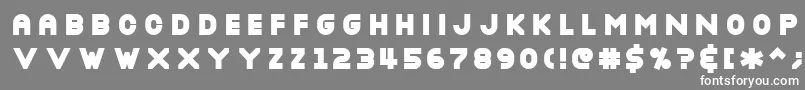 Шрифт NOTTBL   – белые шрифты на сером фоне