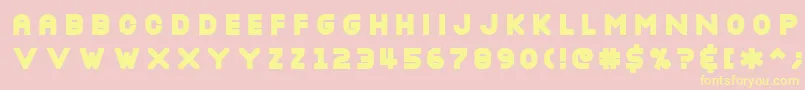 NOTTBL   Font – Yellow Fonts on Pink Background