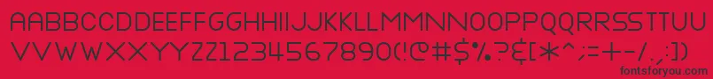 NOTTKE   Font – Black Fonts on Red Background