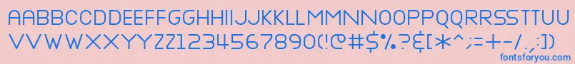 NOTTKE  -Schriftart – Blaue Schriften auf rosa Hintergrund