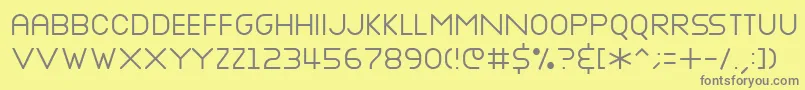 NOTTKE   Font – Gray Fonts on Yellow Background