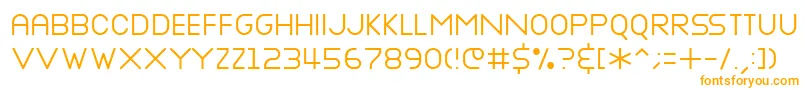 NOTTKE  -Schriftart – Orangefarbene Schriften auf weißem Hintergrund