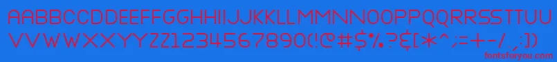 NOTTKE   Font – Red Fonts on Blue Background