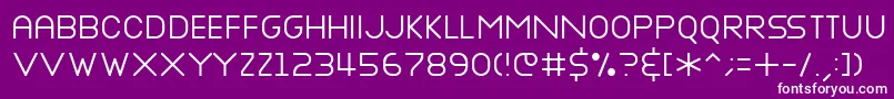 NOTTKE  -fontti – valkoiset fontit violetilla taustalla