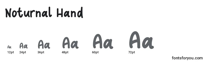 Noturnal Hand Font Sizes