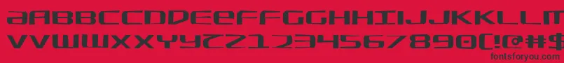 フォントSdfJagged – 赤い背景に黒い文字