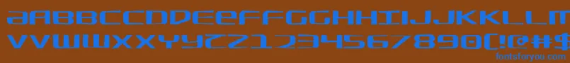 SdfJagged Font – Blue Fonts on Brown Background