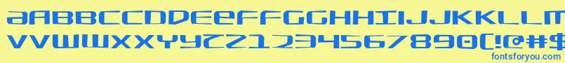 SdfJagged Font – Blue Fonts on Yellow Background