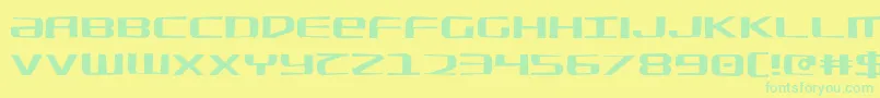 Fonte SdfJagged – fontes verdes em um fundo amarelo