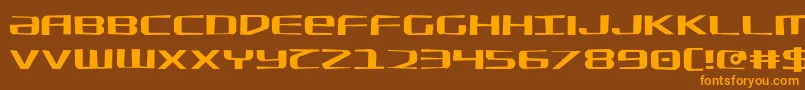 SdfJagged Font – Orange Fonts on Brown Background