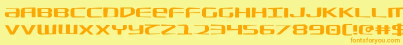 SdfJagged Font – Orange Fonts on Yellow Background