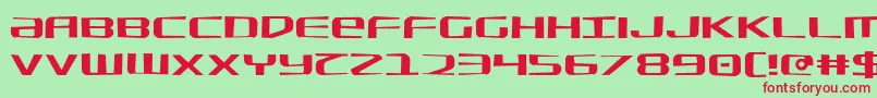 SdfJagged Font – Red Fonts on Green Background