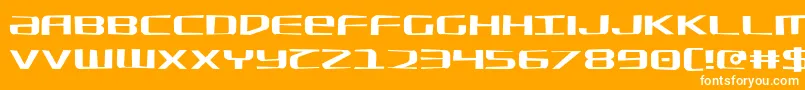 フォントSdfJagged – オレンジの背景に白い文字