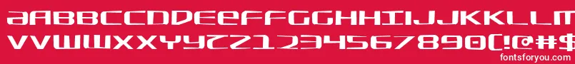 フォントSdfJagged – 赤い背景に白い文字