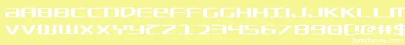 フォントSdfJagged – 黄色い背景に白い文字