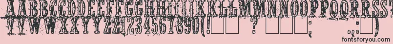 Notwell-Schriftart – Schwarze Schriften auf rosa Hintergrund