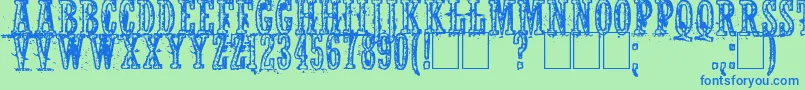 Notwell Font – Blue Fonts on Green Background