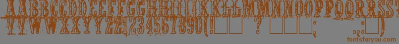 Notwell Font – Brown Fonts on Gray Background